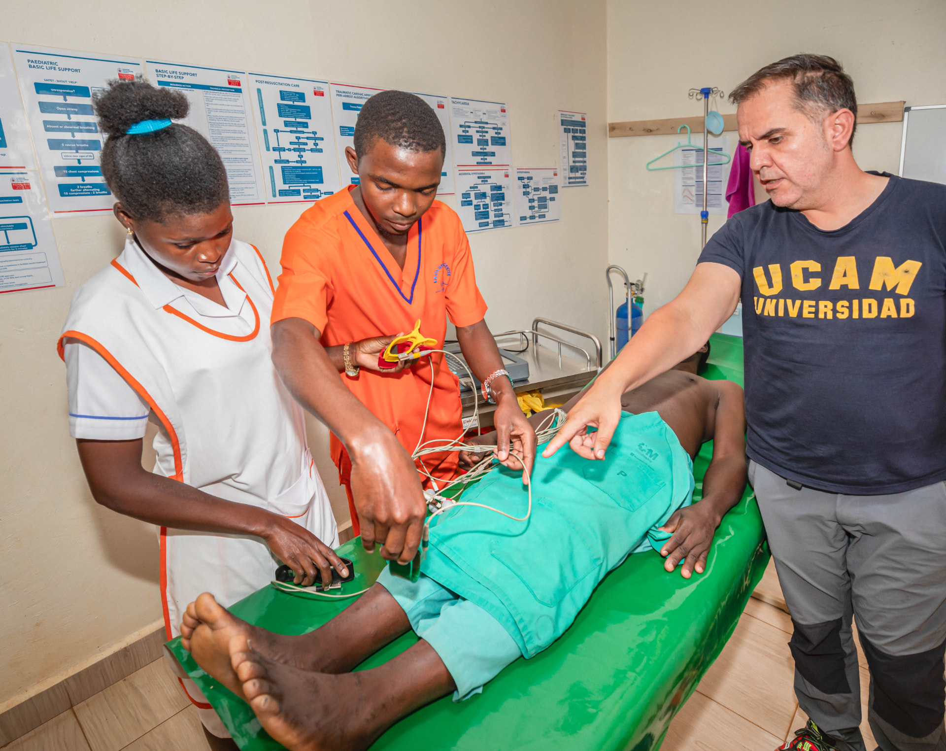 Joint ECG training with the clinical team at Kikaya Medical Center